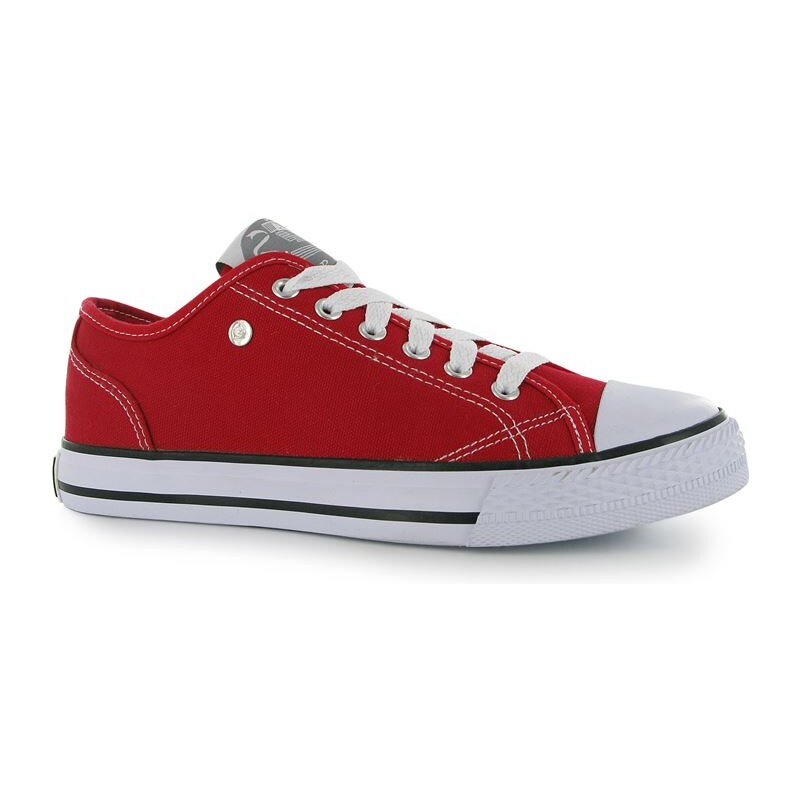 Dunlop Canvas Low Ladies Trainers Red 4