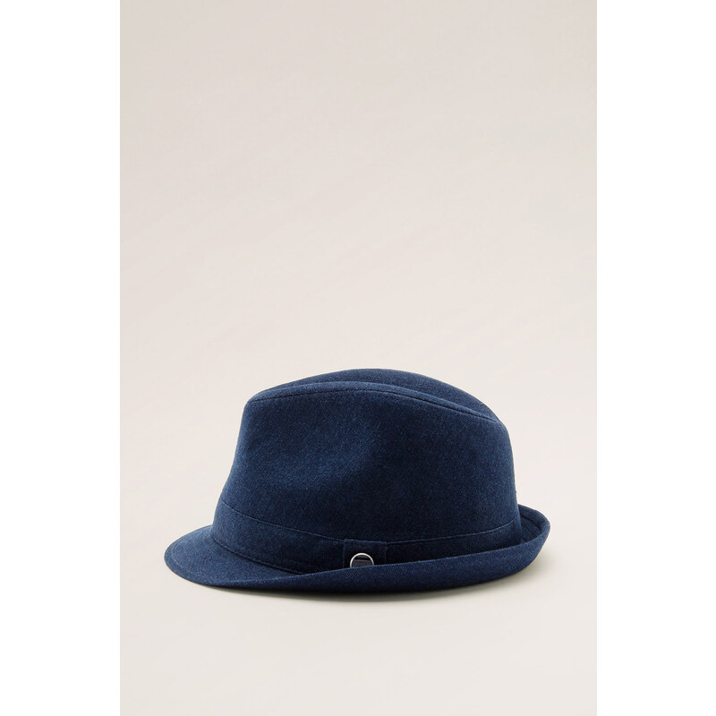Esprit Denimový klobouk z bavlněné směsi