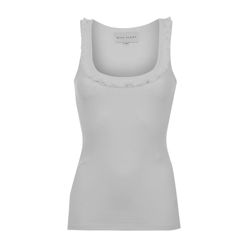 Miss Fiori Frill Vest Ladies White 8 (XS)