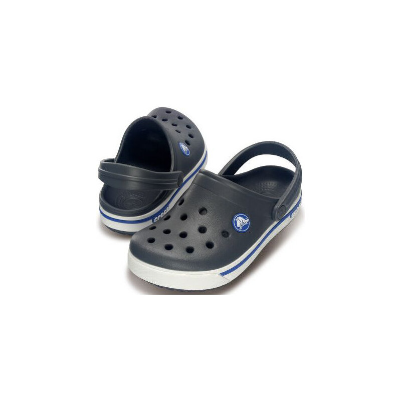 Crocs Dětské pantofle Crocband II.5 Clog Kids Charcoal/Sea Blue 12837-08p