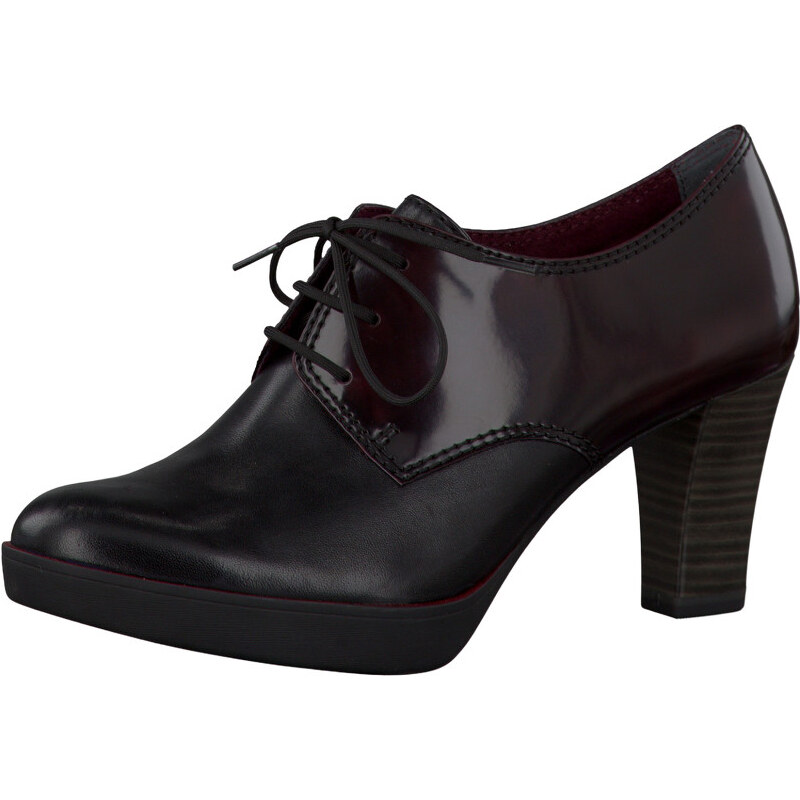 Tamaris Elegantní dámské kotníkové boty 1-1-23300-27 Black/Bordeaux