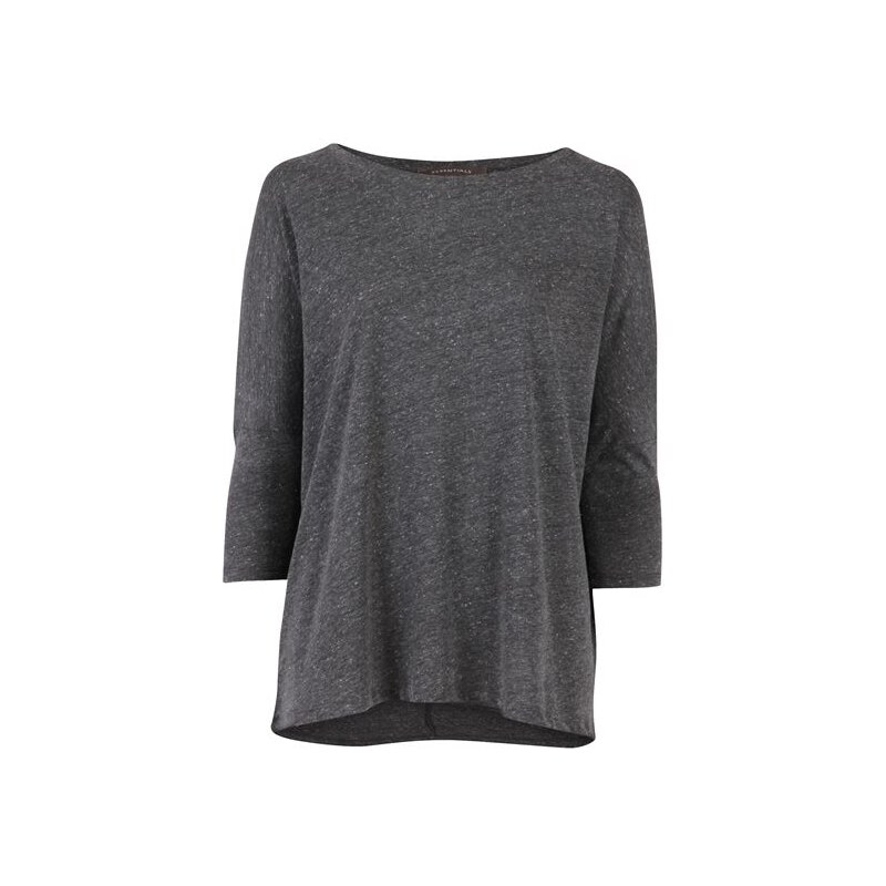 Rock and Rags Essentials Three Quarter Length Sleeved Top Grey 8 (XS)