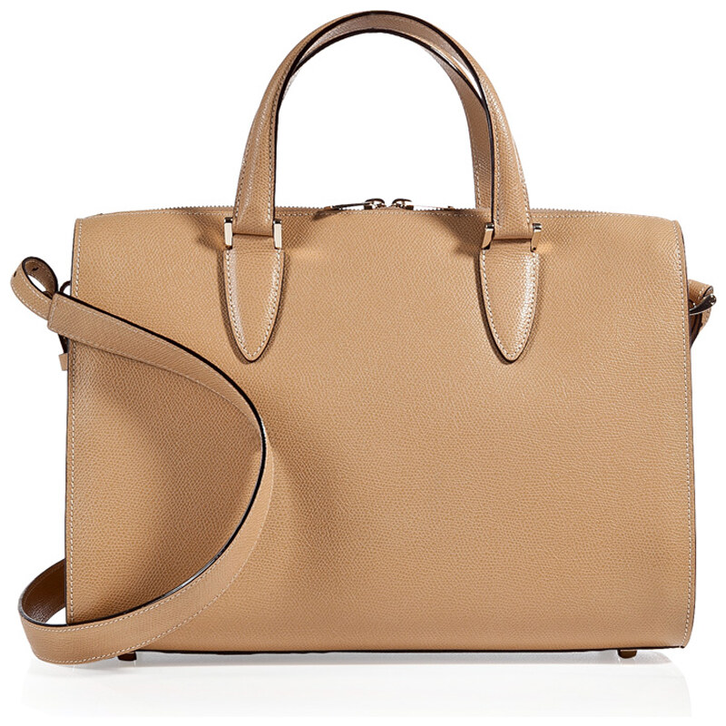 Valextra Leather Small Heritage Tote