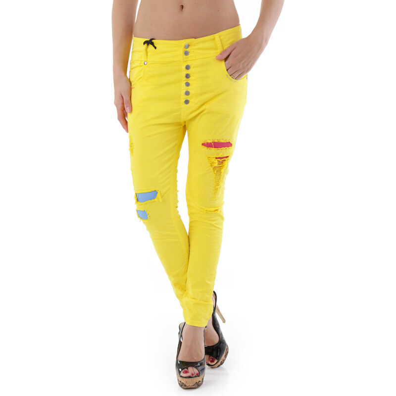Dámské kalhoty Sexy Woman - Žlutá / XXS