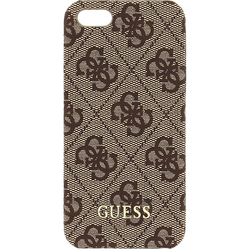 Pouzdro / kryt pro Apple iPhone 5 / 5S / SE - Guess, 4G Uptow Back Brown