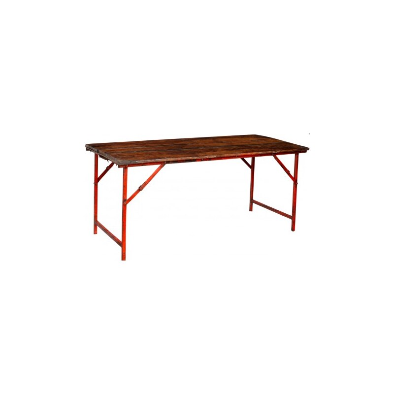 Industrial style, Konzolový stůl s dřevěnou deskou 75 x168 x78 cm (1154)