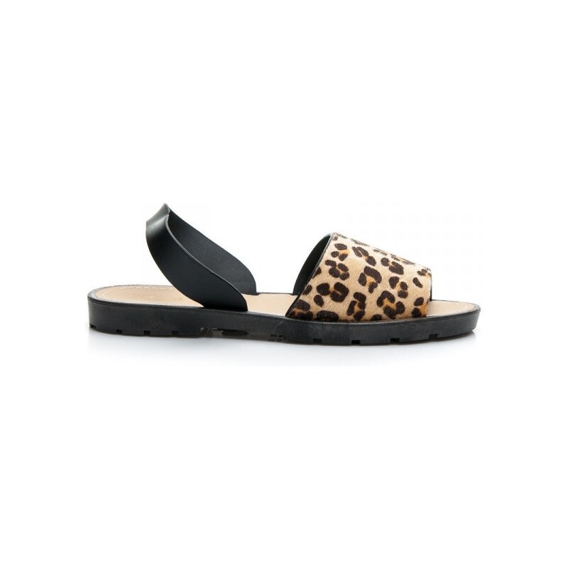 IDEAL Dámské sandály- leopardí vzor