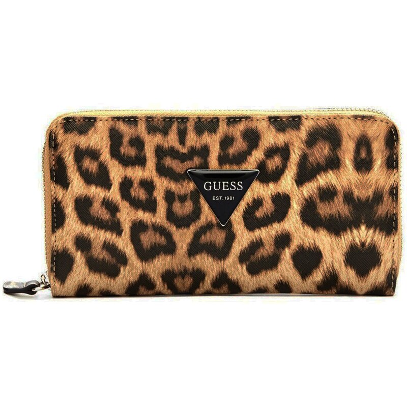 Dámská peněženka GUESS Abree Leopard-Print Zip-Around Multi