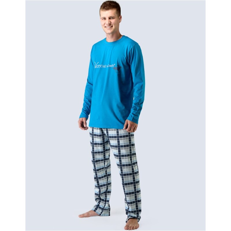 Pánské světle modré pyžamo