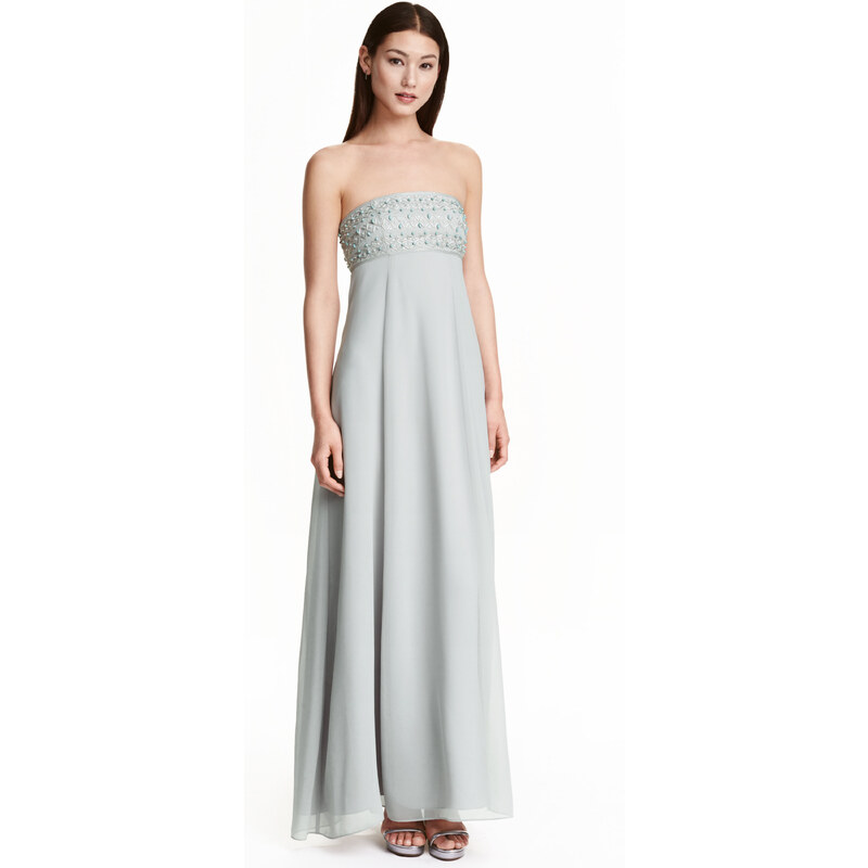 H&M Šifonové šaty s korálky