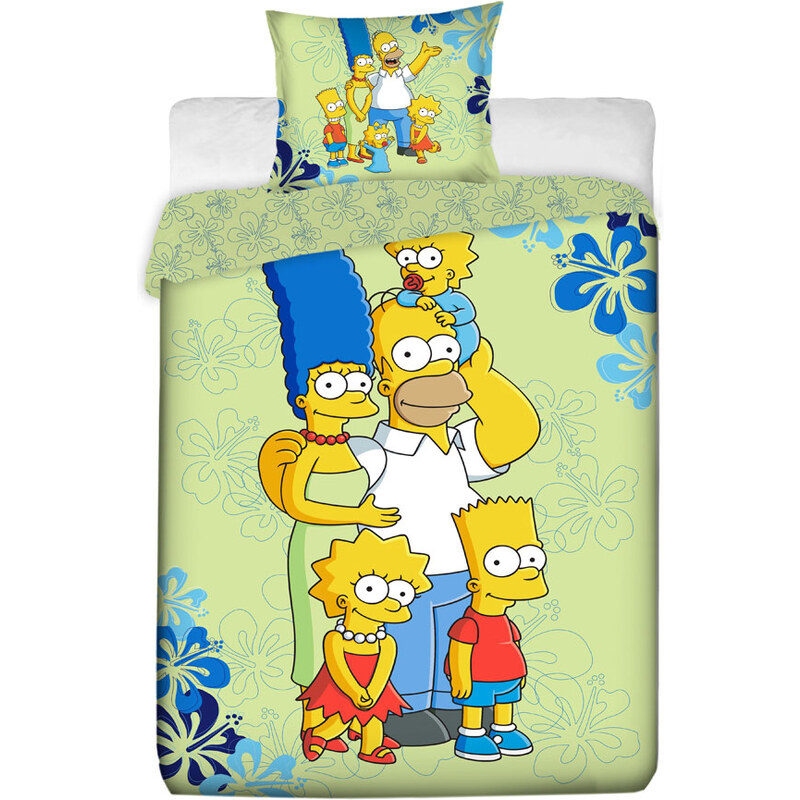 JERRY FABRICS Povlečení Simpsons family 2016 bavna 140/200, 70/90 cm