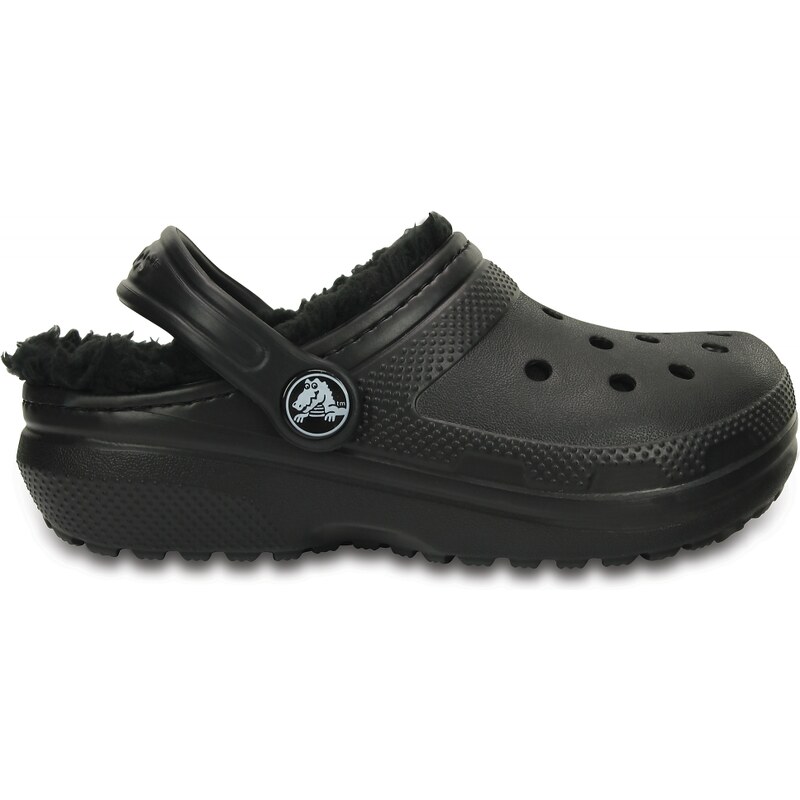 Crocs Clog Unisex Black/Black Classic Fuzz Lined
