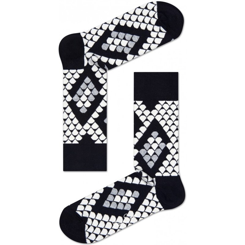 Happy Socks černo-bílé ponožky