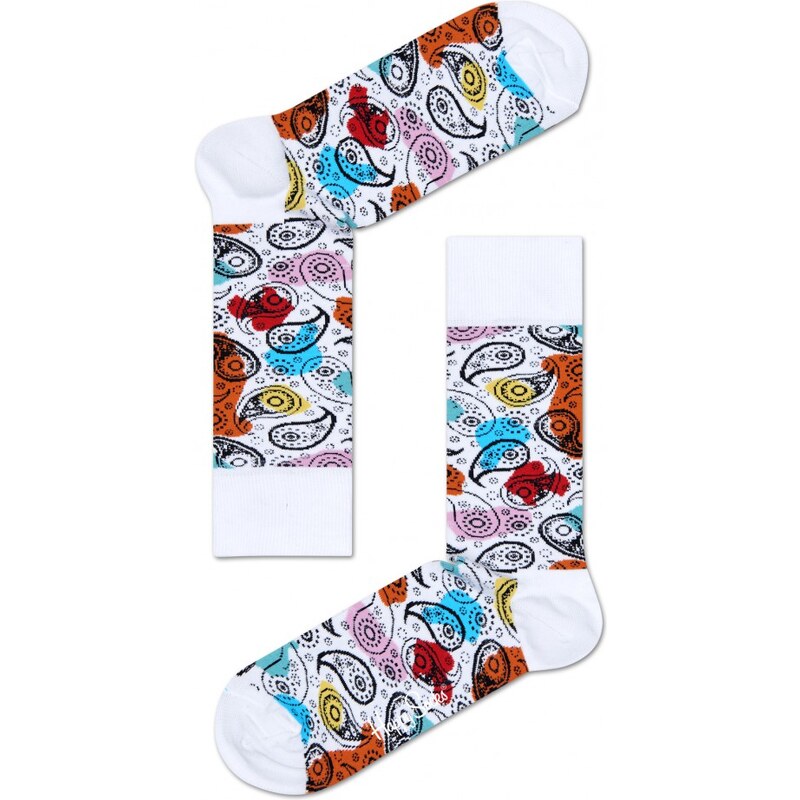 Happy Socks ponožky strakaté bílé