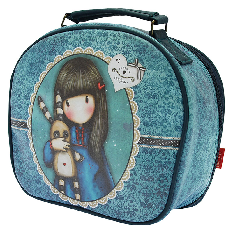 Santoro modrý kosmetický kufr Hush Little Bunny