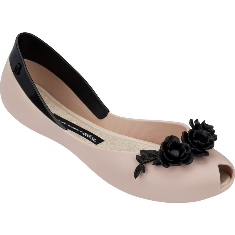 Melissa béžové baleríny Flower Queen Beige/Black