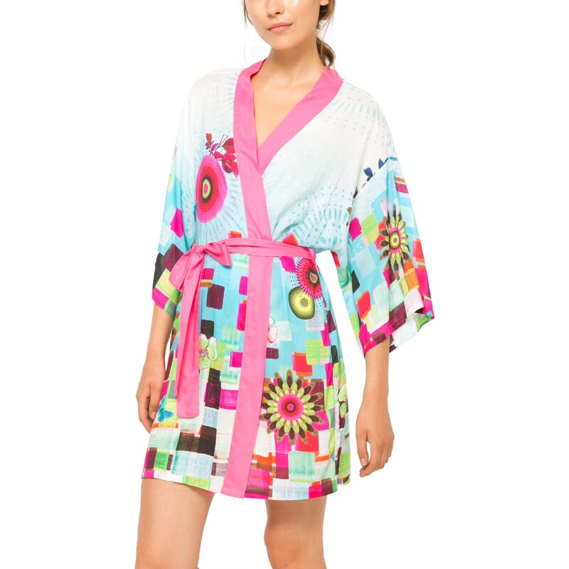 Desigual modré domácí kimono Mojito