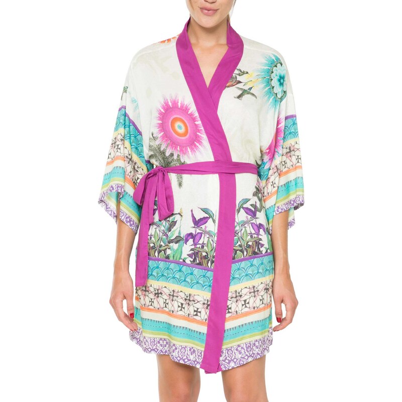 Desigual barevné domácí kimono Botanical Dream