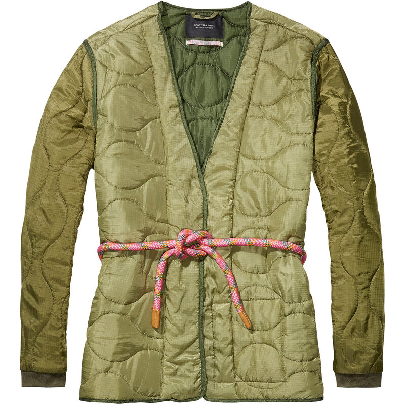 Scotch&Soda zelená bunda Lightweight Quilted