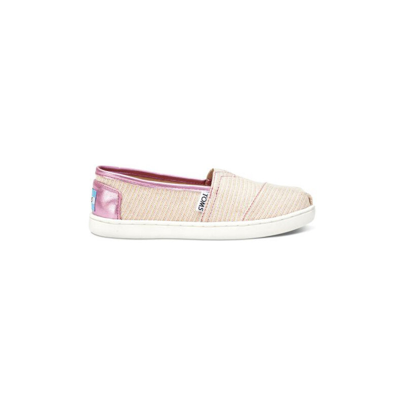 Toms dětské boty Classic Pink Stripe Glimmer - 31,5