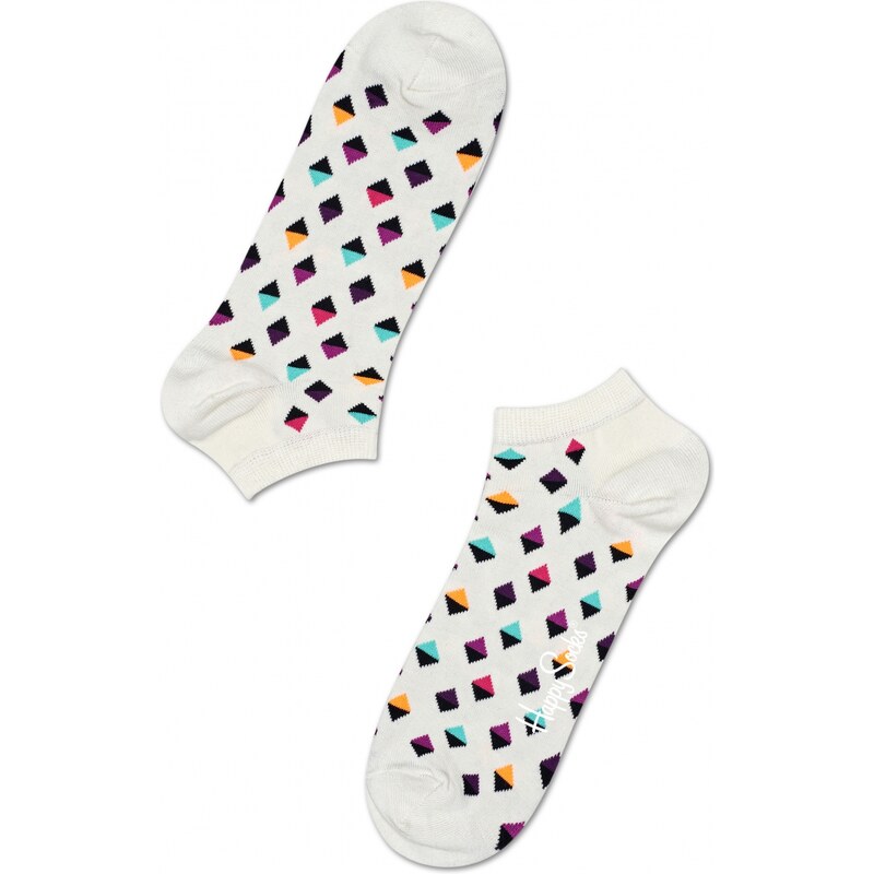 Happy Socks bílé dámské ponožky Mini Diamonds Low Sock