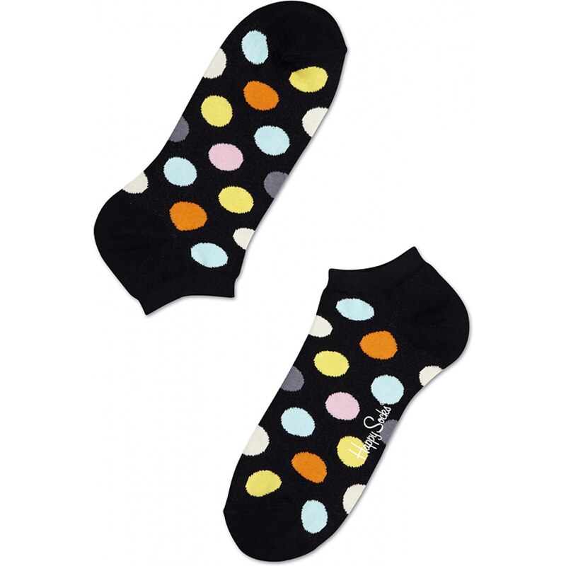 Happy Socks černé dámské ponožky Big Dot Low Sock