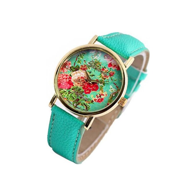 Shineko Dámské hodinky s květinovým vzorem