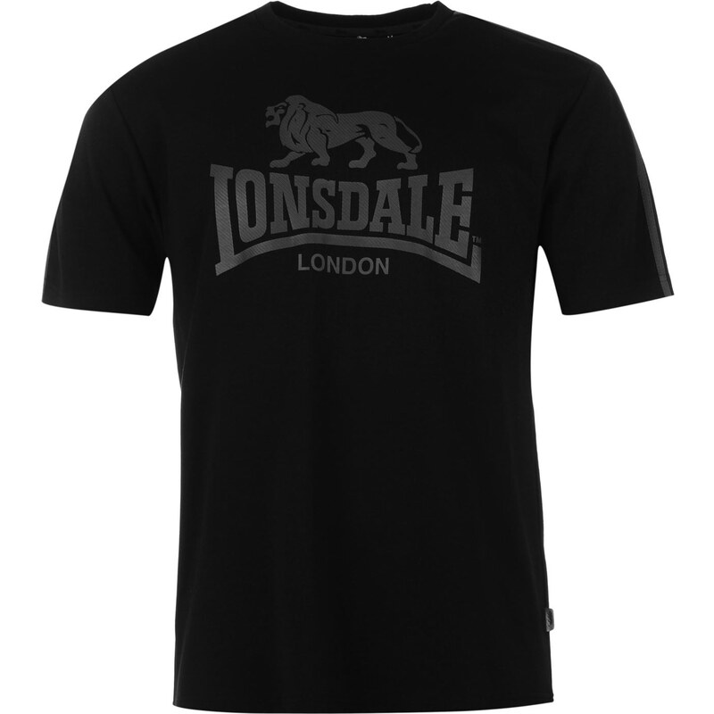 Pánské tričko Lonsdale Two Stripe - černá