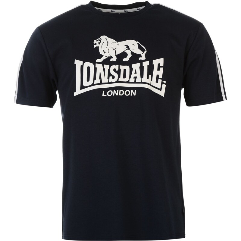Pánské tričko Lonsdale Two Stripe - námořnická modrá/bílá