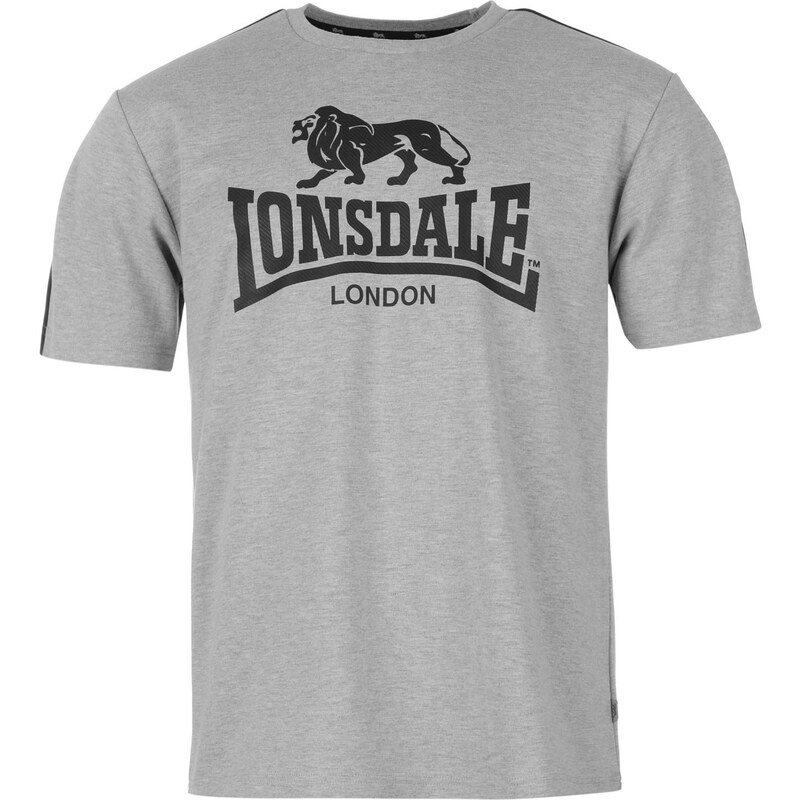 Pánské tričko Lonsdale Two Stripe - šedá