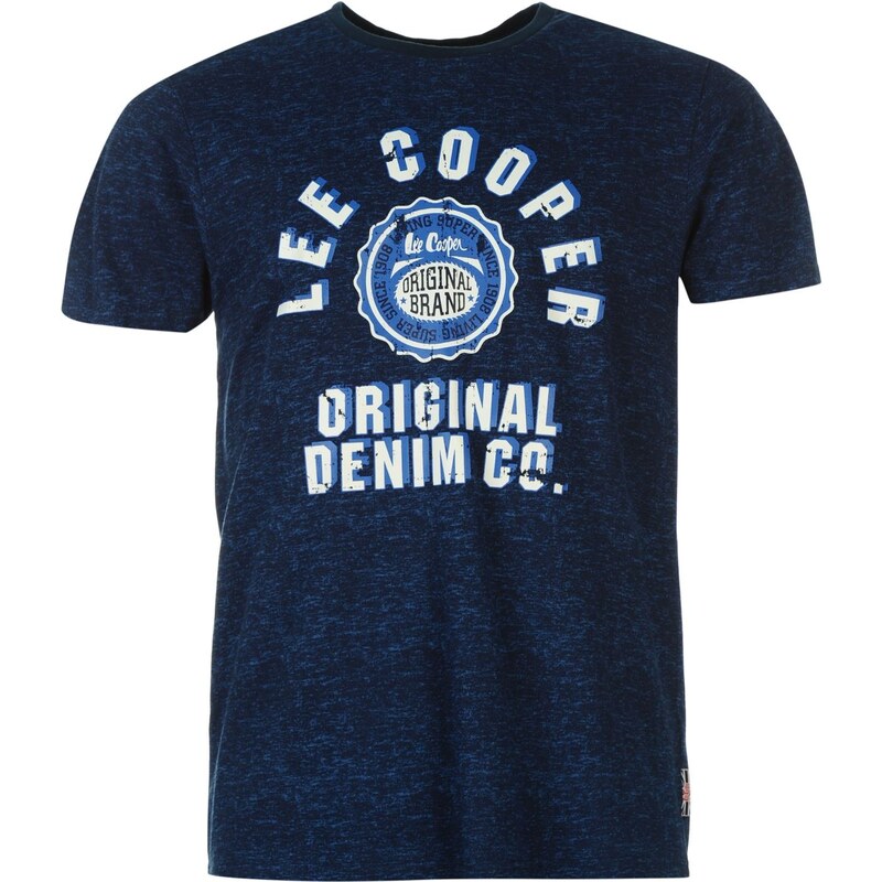 Pánské tričko Lee Cooper All Over - námořnická modrá