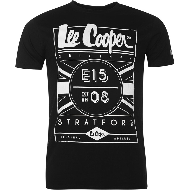 Pánské tričko Lee Cooper Print E15 - černá