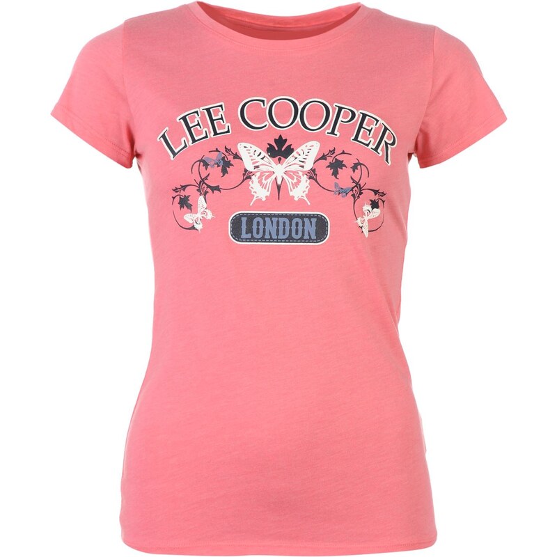 Dámské tričko Lee Cooper Large Logo - světle růžová