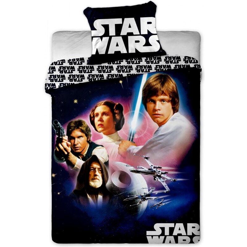 Jerry Fabrics Dětské oboustranné povlečení Star Wars, 140x200 cm/70x90 cm
