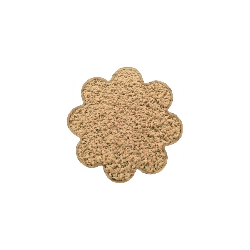 Kusový koberec Color shaggy béžový kytka, Rozměry kusových koberců 160x160 Vopi koberce