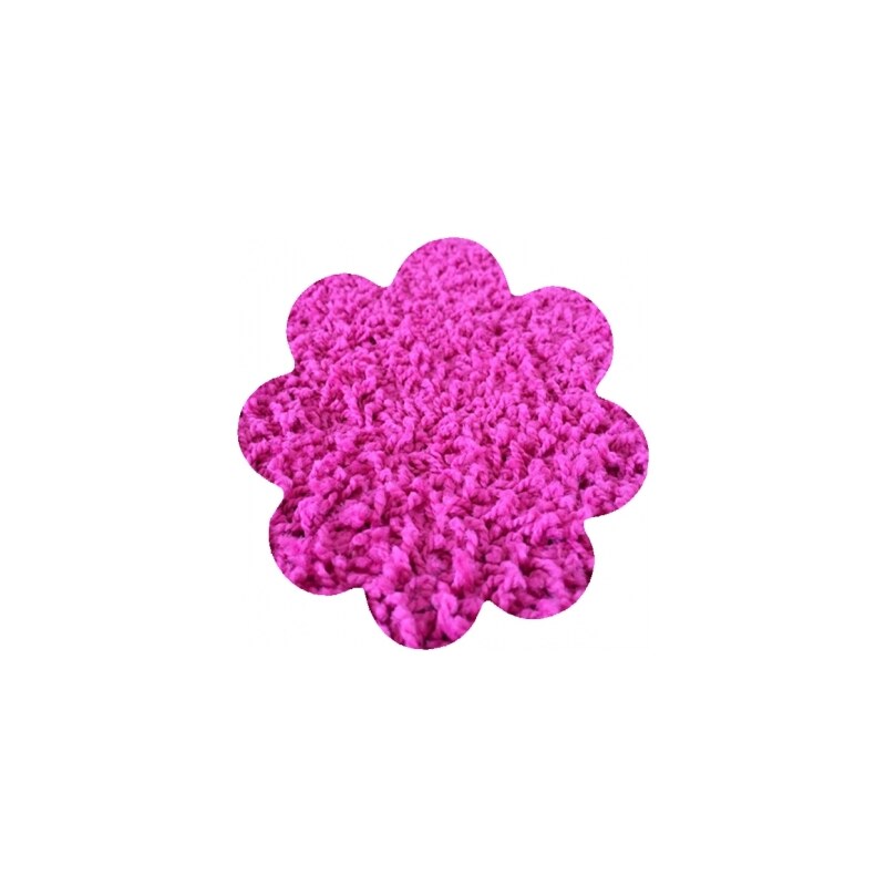 Kusový koberec Color shaggy růžový kytka, Rozměry 160x160 kruh Vopi koberce