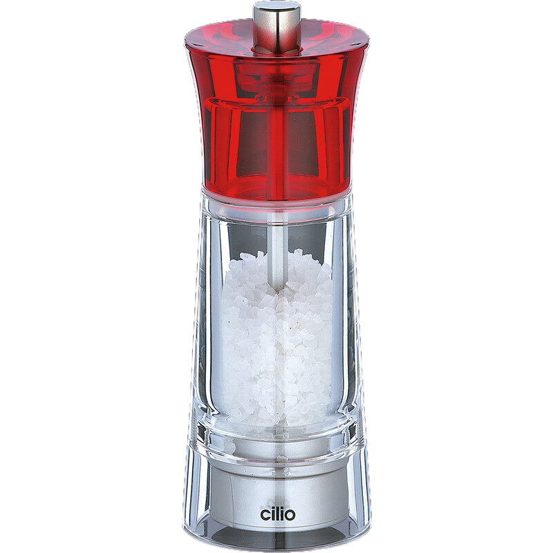 Mlýnek na sůl Genova Cilio červený 14 cm