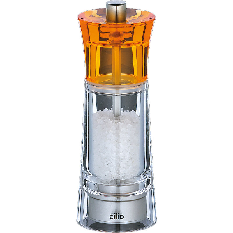 Mlýnek na sůl Genova Cilio oranžový 14 cm