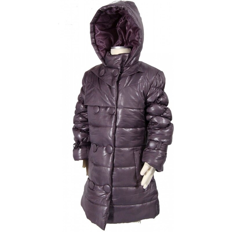 Bugga Dívčí zimní kabát - šedý