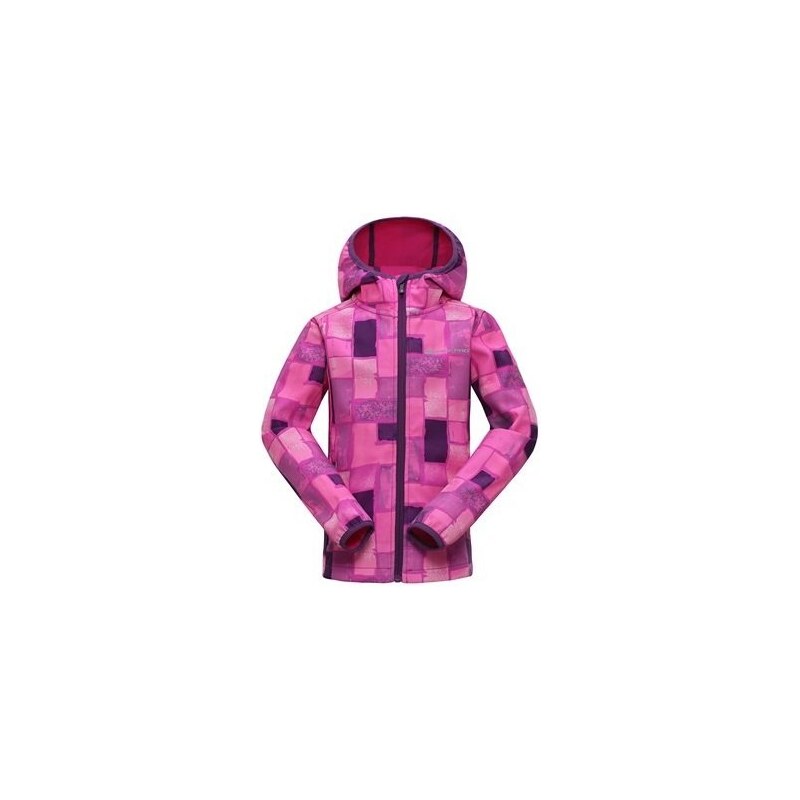 ALPINE PRO Dívčí softshellová bunda Binko - růžová