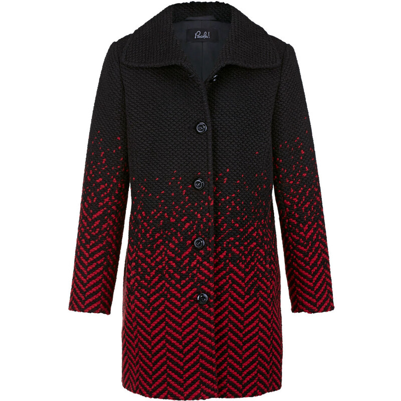 Krátký kabát Paola černá/červená