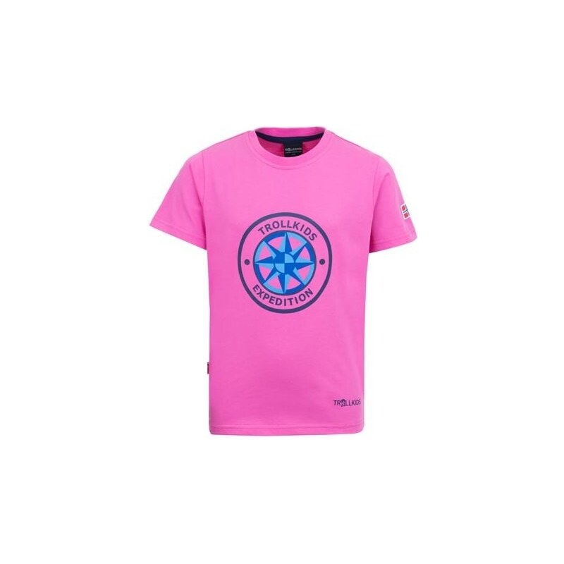 Trollkids Dětské tričko Windrose s UV 30+ - růžové