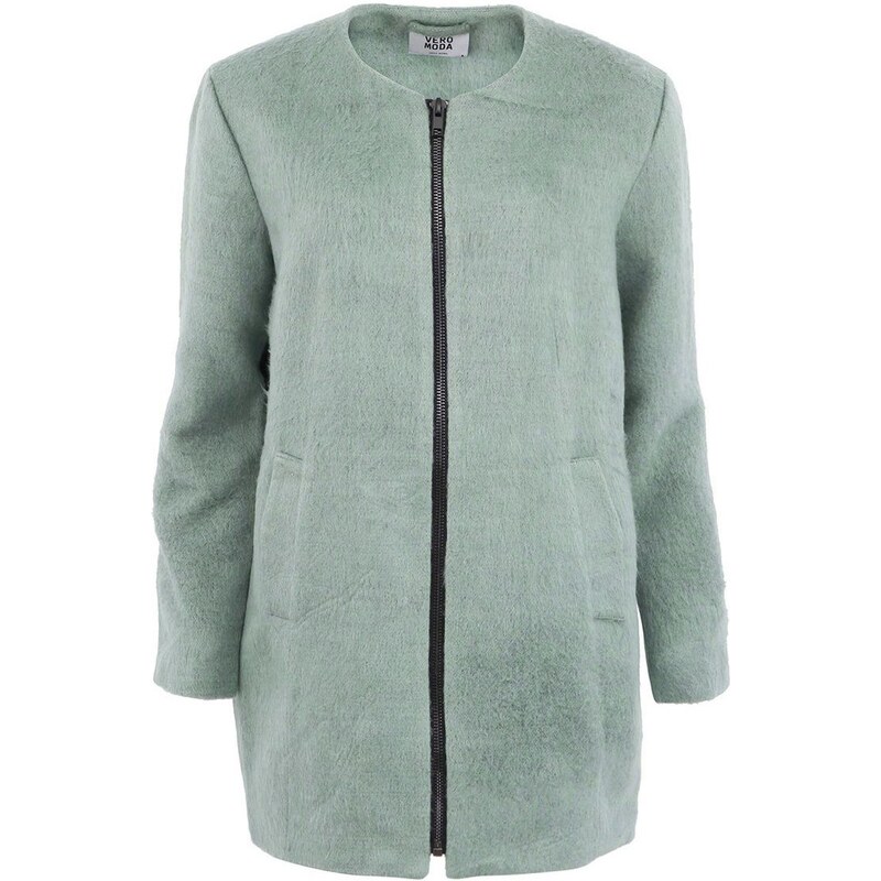 Zelený vlněný kabát Vero Moda Expert