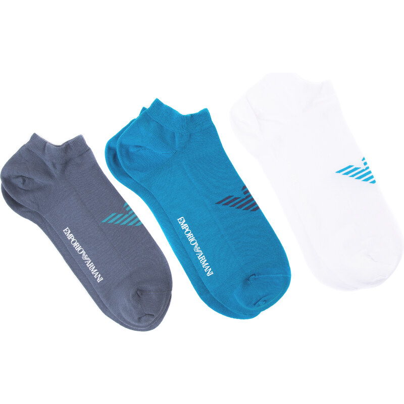 Emporio Armani 3-pack Ponožky Modrá Bílá