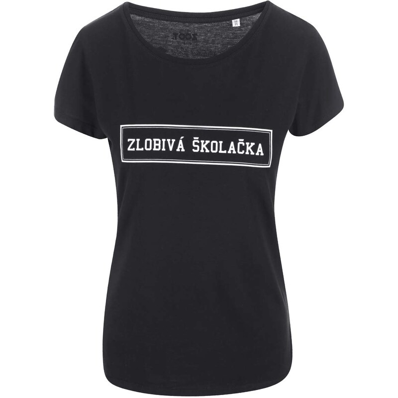 Černé dámské tričko ZOOT Lokál Zlobivá školačka