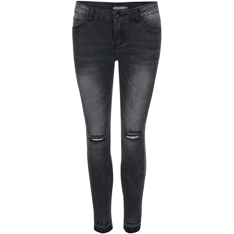 Černé dámské džíny s dírami na kolenou Haily´s Salina
