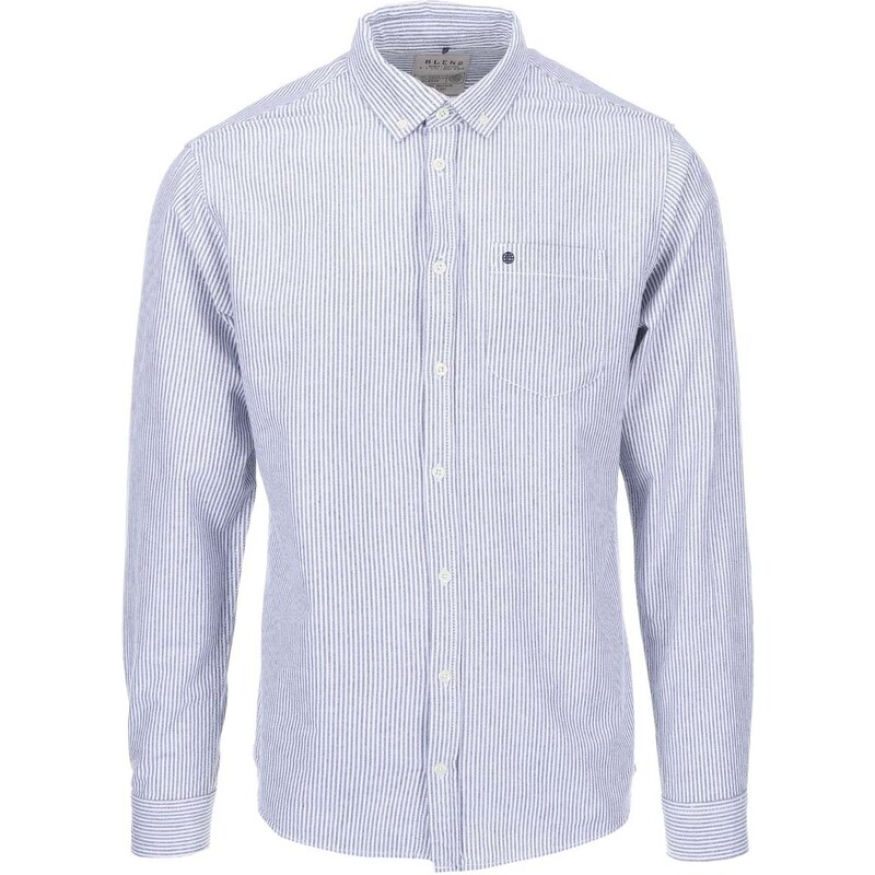 Bílo-modrá pruhovaná košile Blend Regular Fit