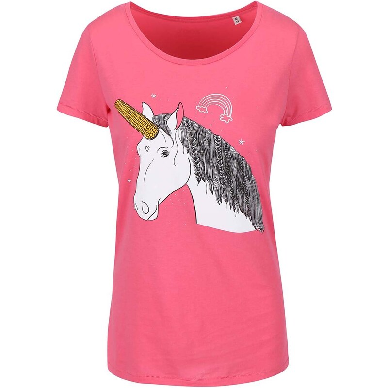Růžové dámské tričko ZOOT Originál Unicorn