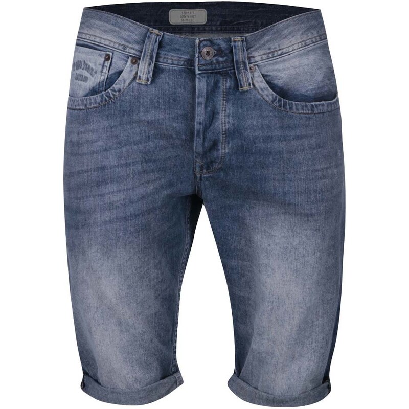 Modré pánské džínové kraťasy Pepe Jeans Cash