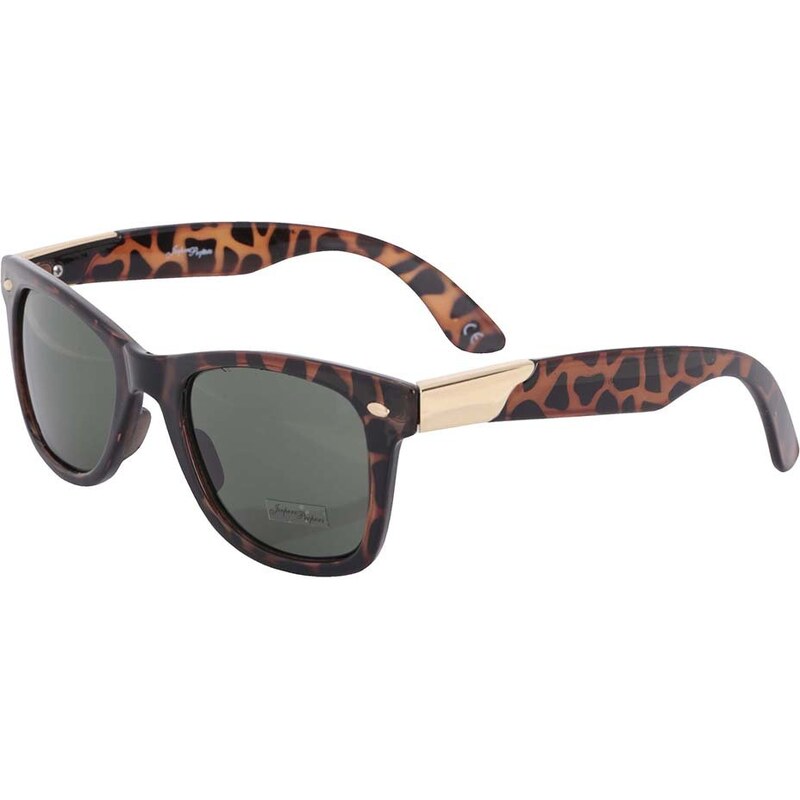 Hnědé dámské sluneční brýle s gepardím vzorem Jeepers Peepers Winston